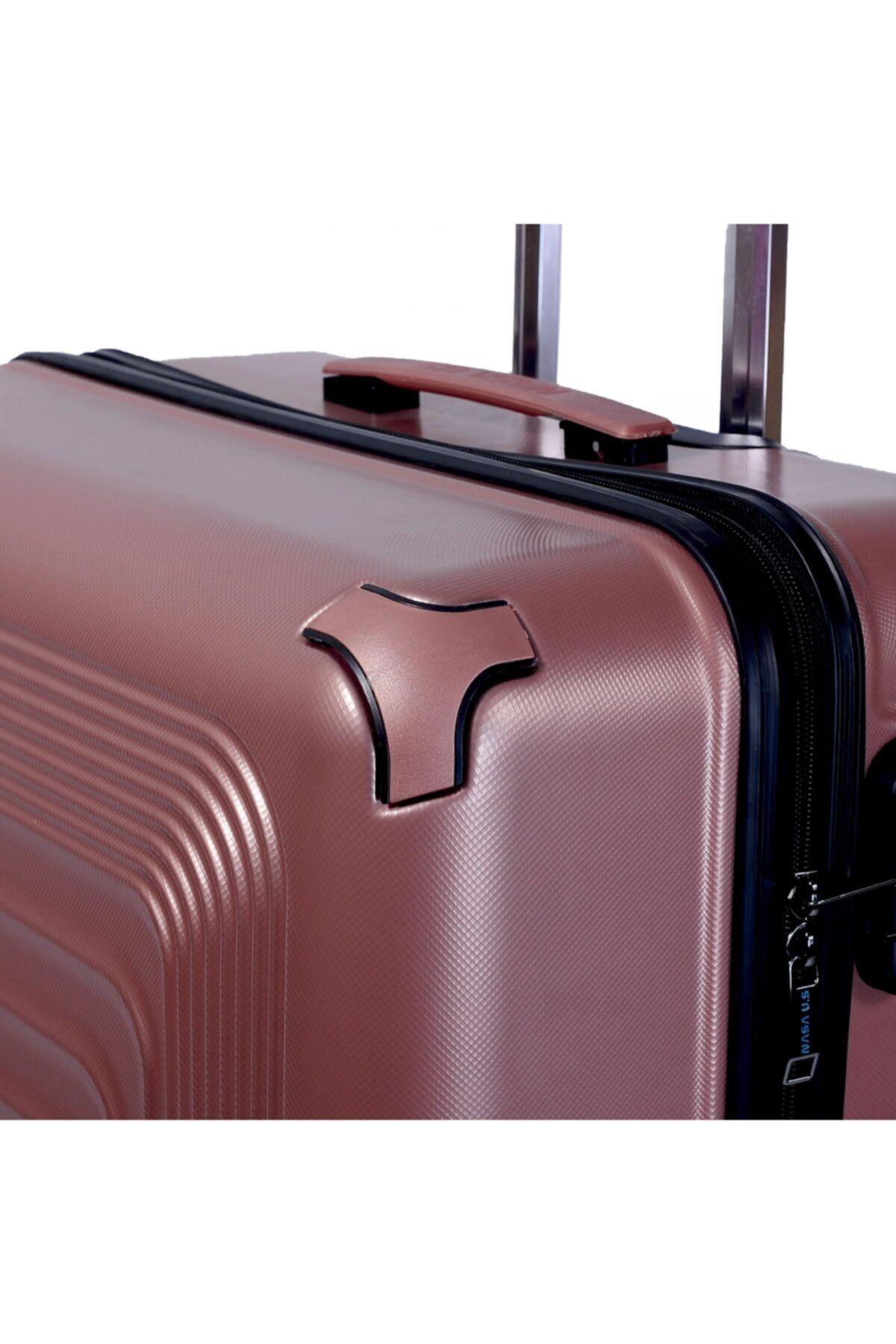 Nasa U.s Ring Rose Gold 2 Li Valiz Seti ( Orta + Kabin )