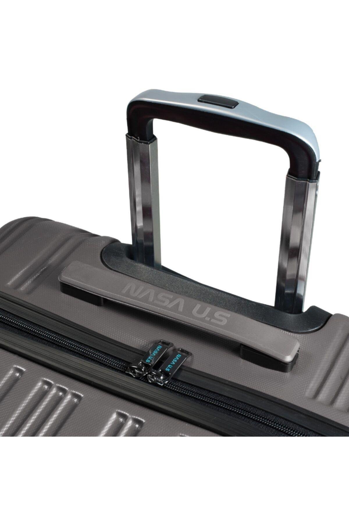 Nasa U.s Space 4 Lü Antrasit Valiz Seti (büyük + Orta + Kabin + Makyaj )