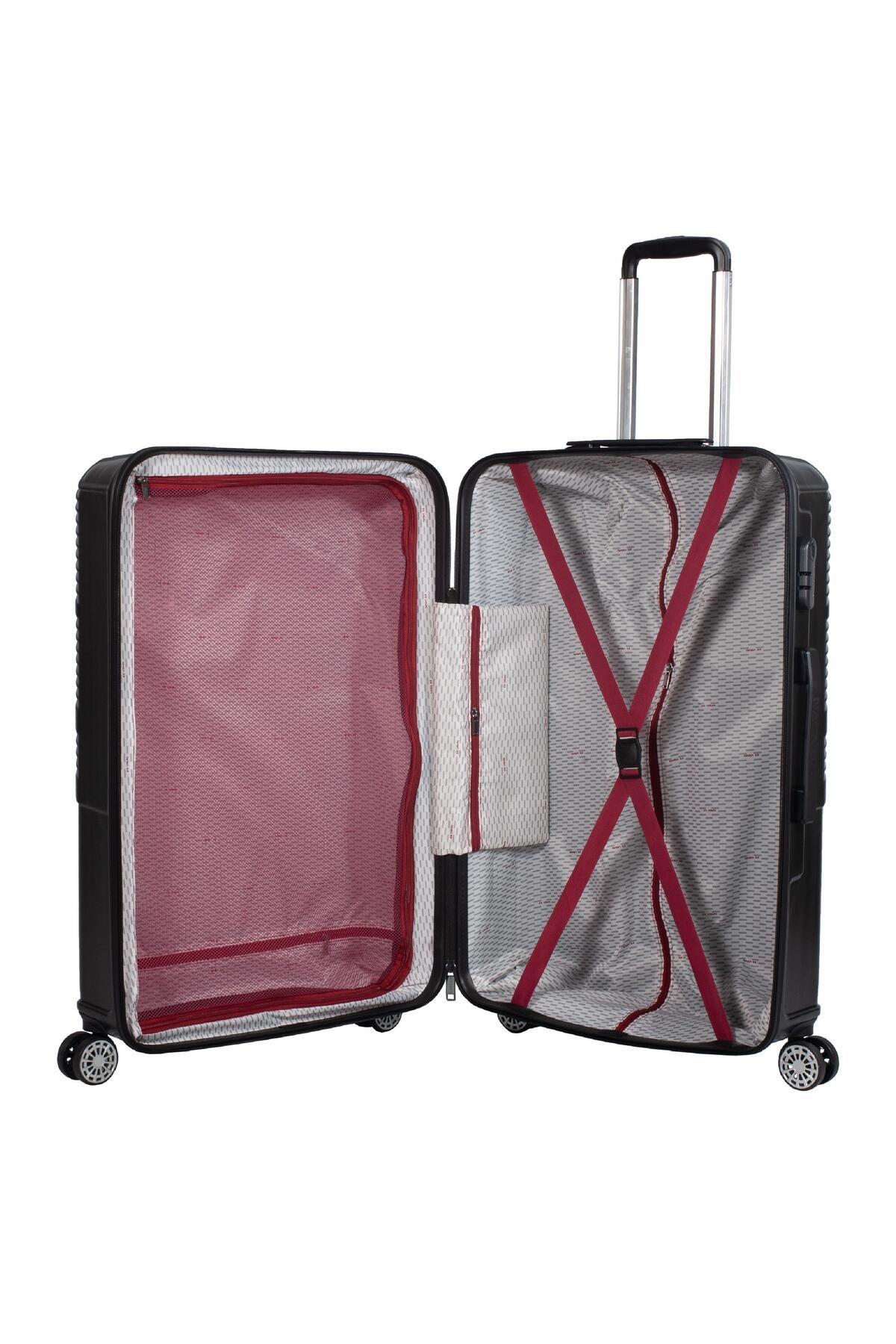 Nasa U.s Space Siyah 3 Lü Valiz Seti (büyük Orta Kabin )