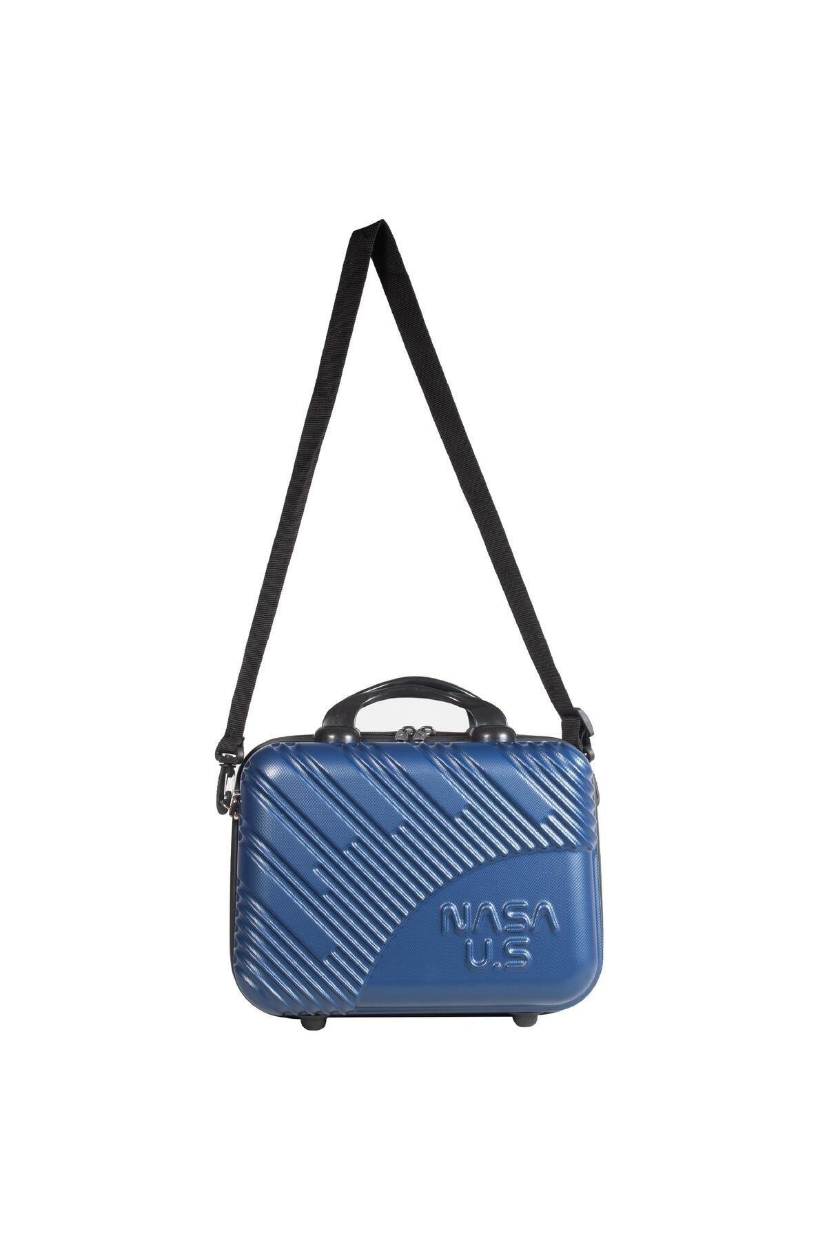 Nasa U.s Space Lacivert 3 Lü Valiz Seti (büyük Orta Makyaj )