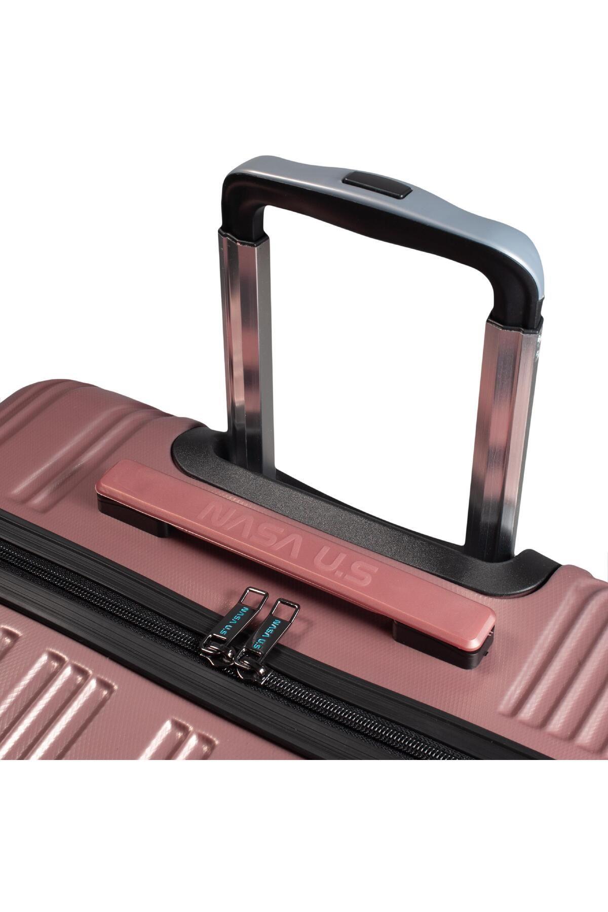 Nasa U.s Space Rose Gold 3 Lü Valiz Seti (büyük Kabin Makyaj )