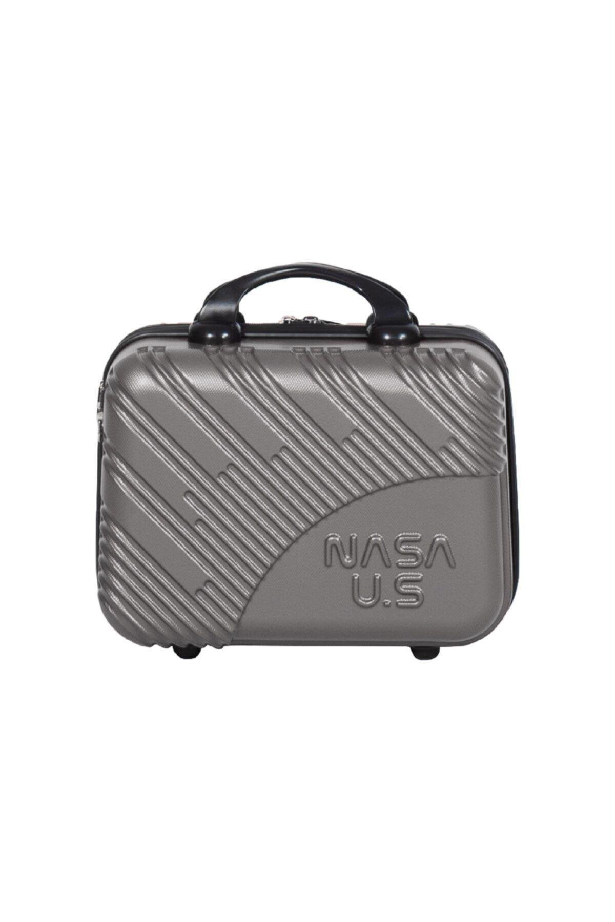 Nasa U.s Space Antrasit 3 Lü Valiz Seti (büyük+orta+makyaj )