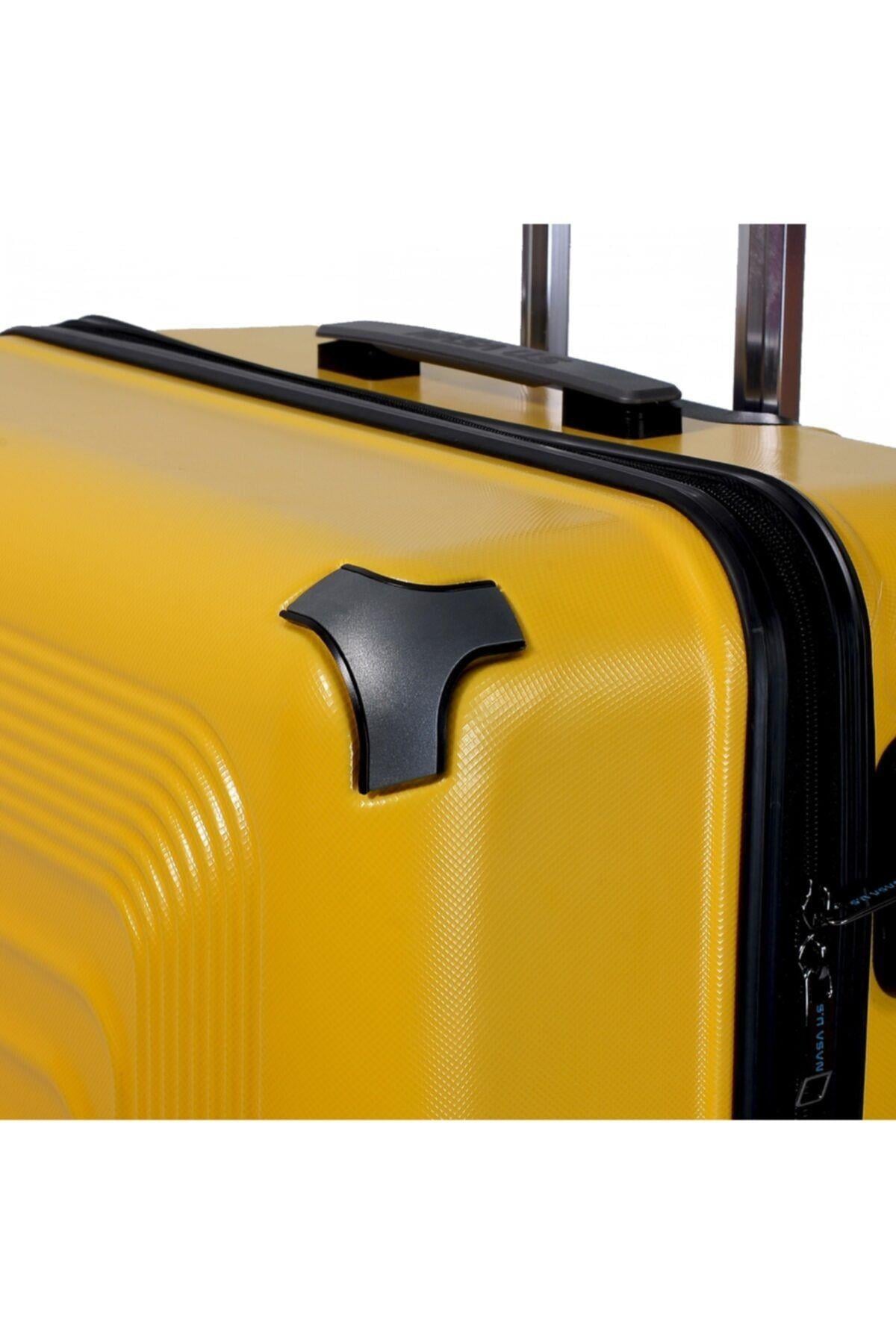 Nasa U.s Ring Sarı 2 Li Valiz Seti ( Kabin + Makyaj )