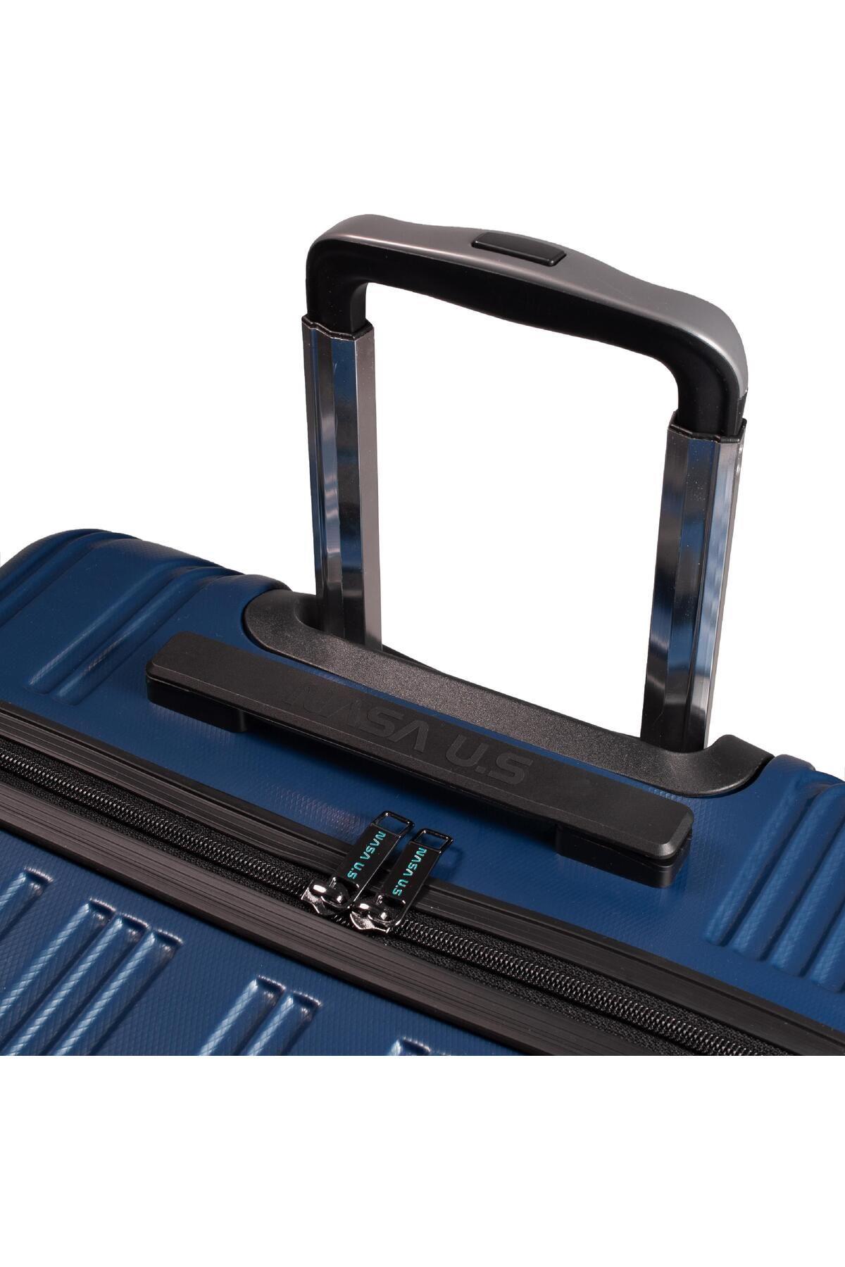 Nasa U.s Space Lacivert 3 Lü Valiz Seti (orta Kabin Makyaj )