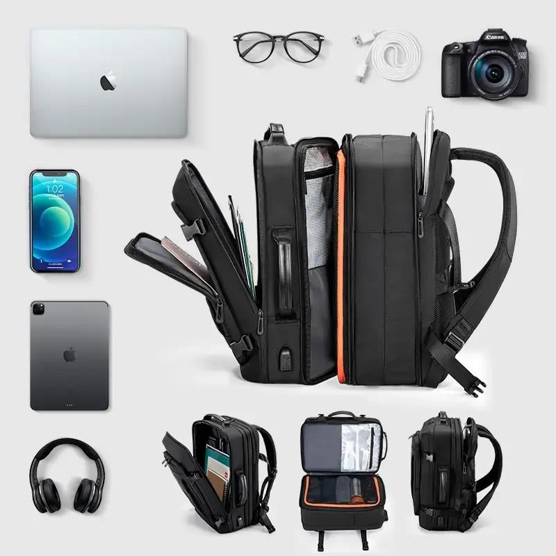 NASA U.S  USB li Çok Amaçlı Sırt  Çantası Siyah KS3306