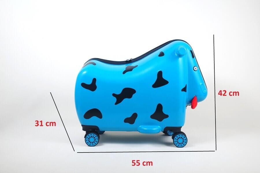 OX Moo Çocuk Valizi Mavi İnek