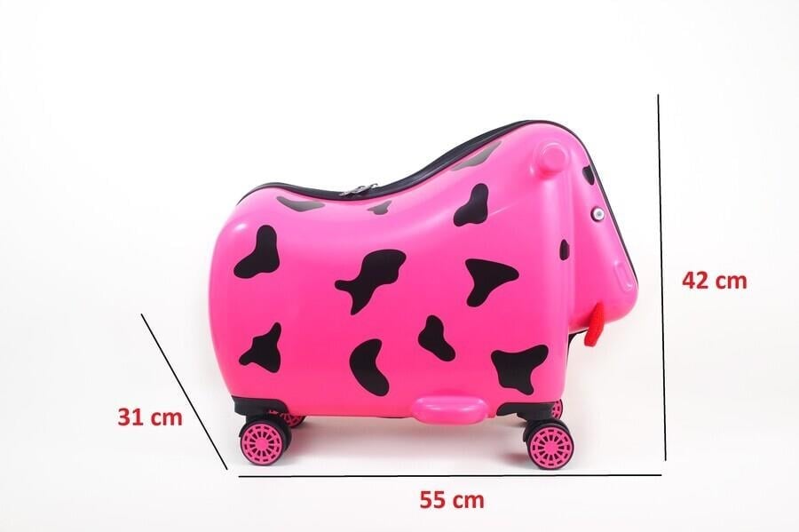 OX Moo Çocuk Valizi Pembe İnek