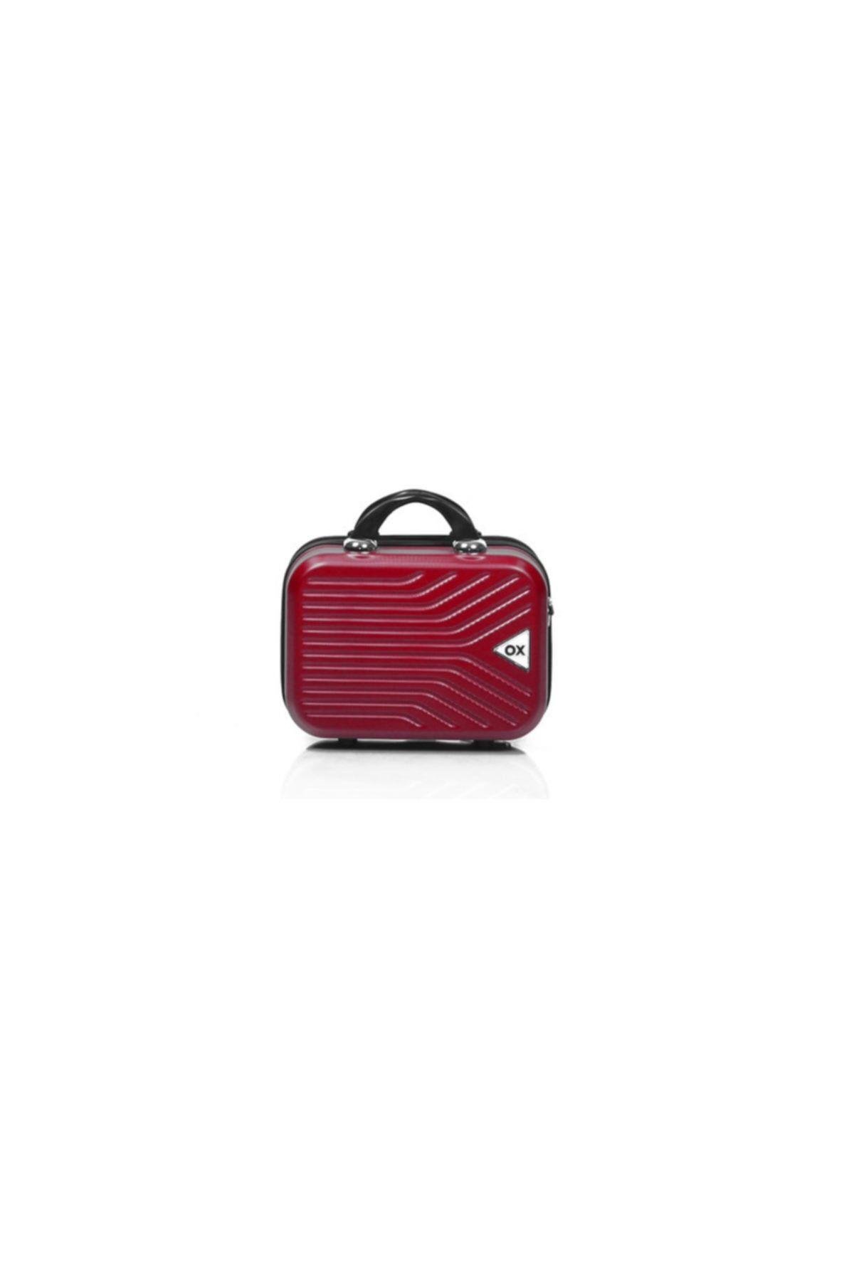 Premium Bordo Makyaj Çantası