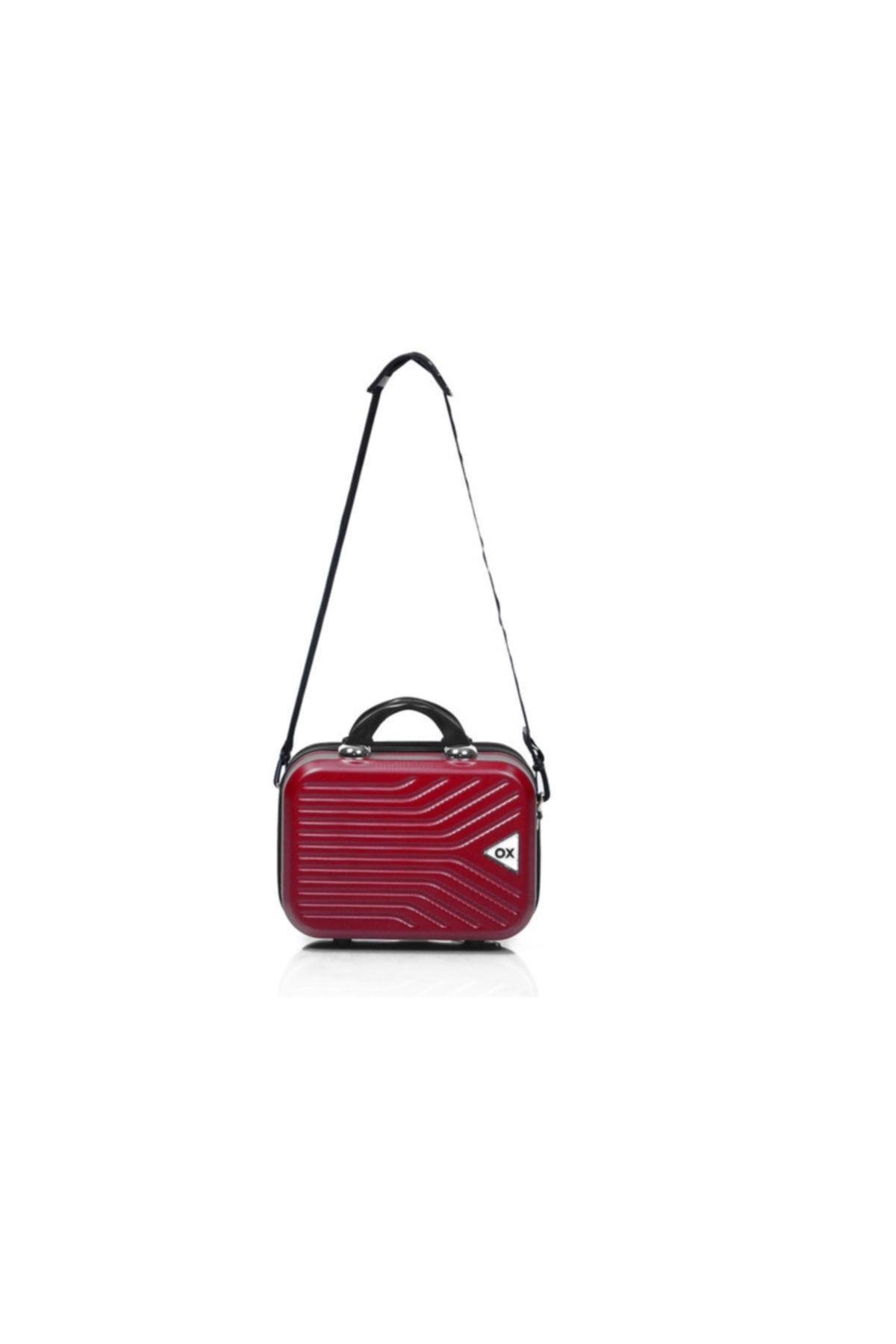 Premium Bordo Makyaj Çantası