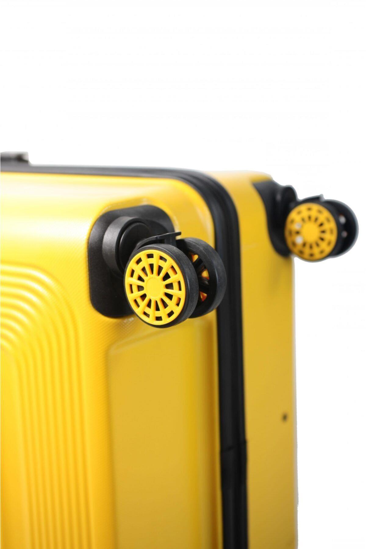 Sarı  U.s Ring 2 Li Valiz Seti ( Orta + Kabin )