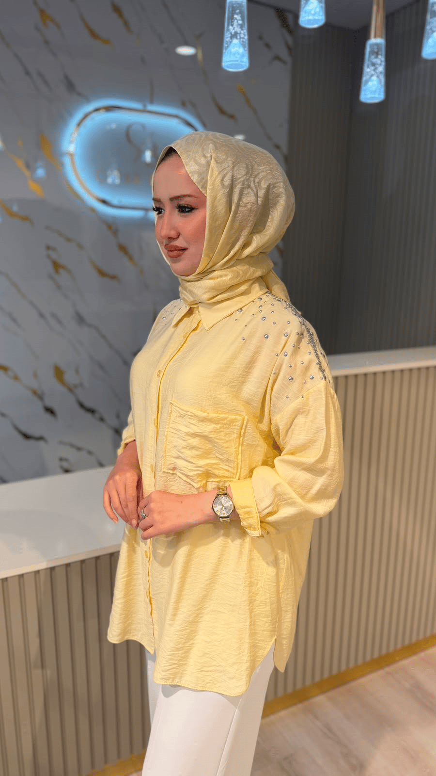 0308 GÖMLEK- SARI