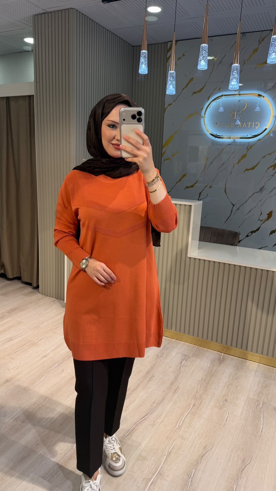 36243 MERSERİZE TUNİK - KİREMİT