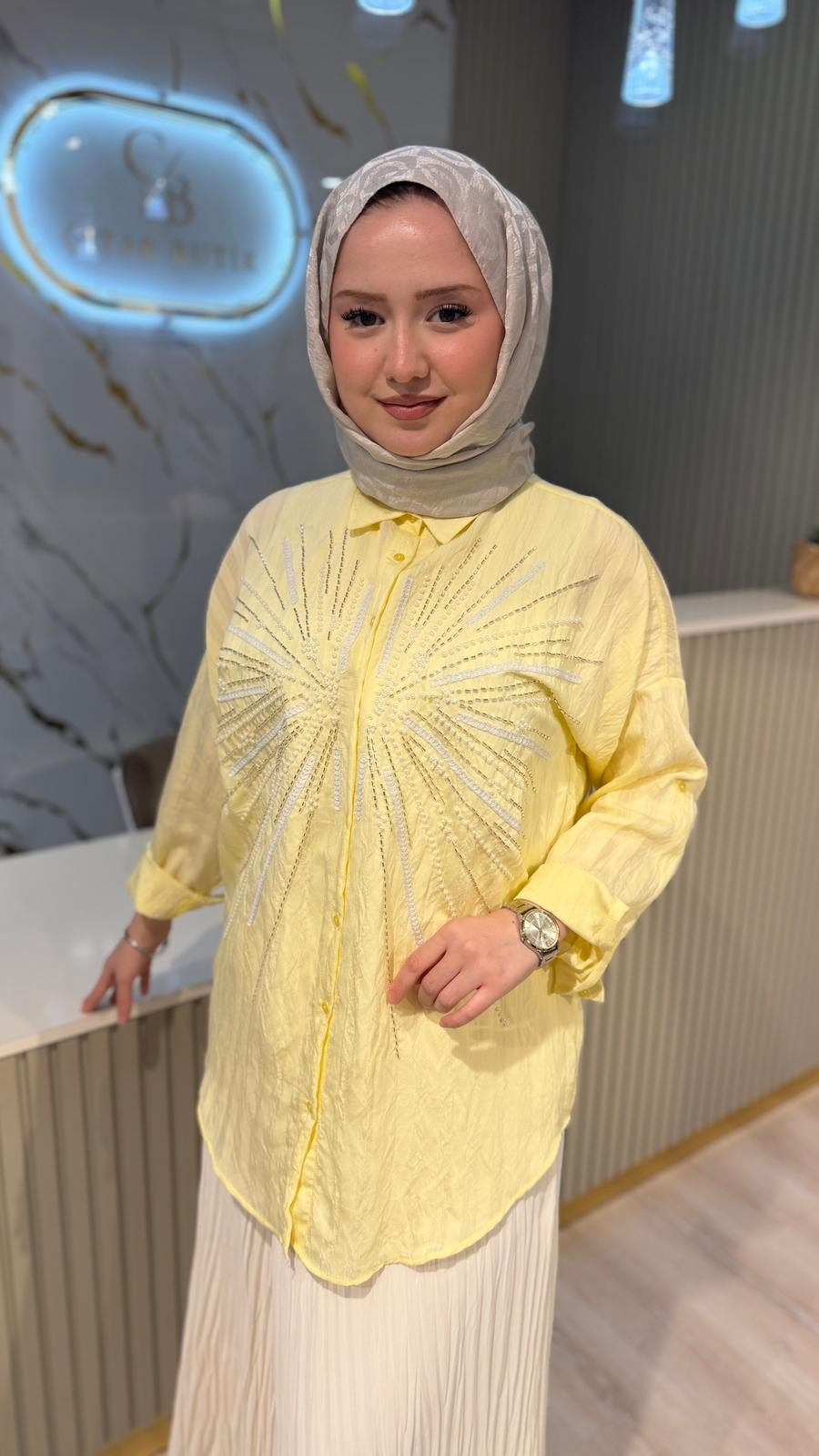 5202 MERİH GÖMLEK - SARI