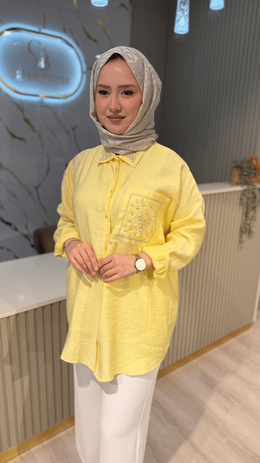 5405 ROSE GÖMLEK - SARI