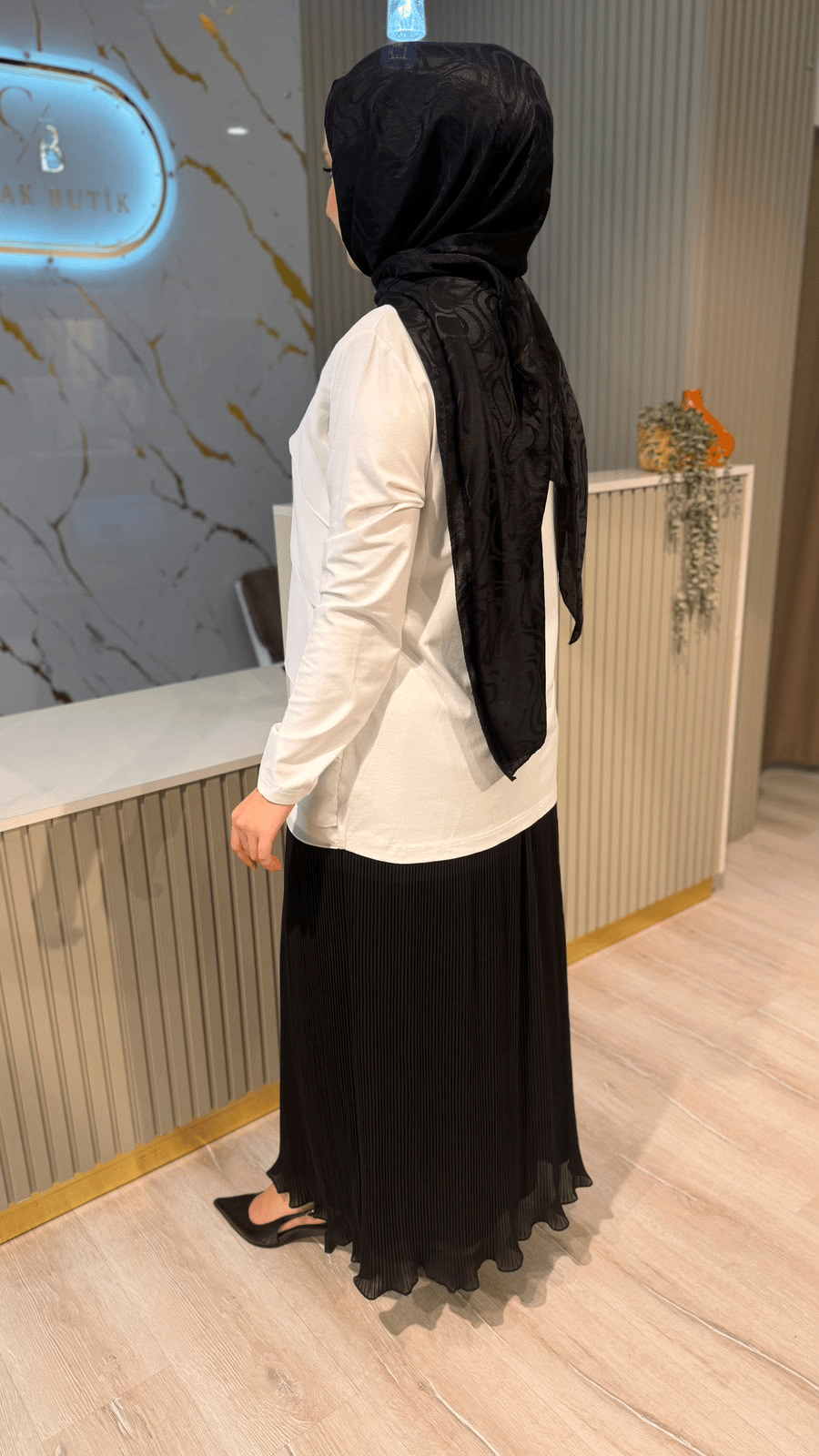 573 KAT KAT ŞİFON TUNIK - EKRU