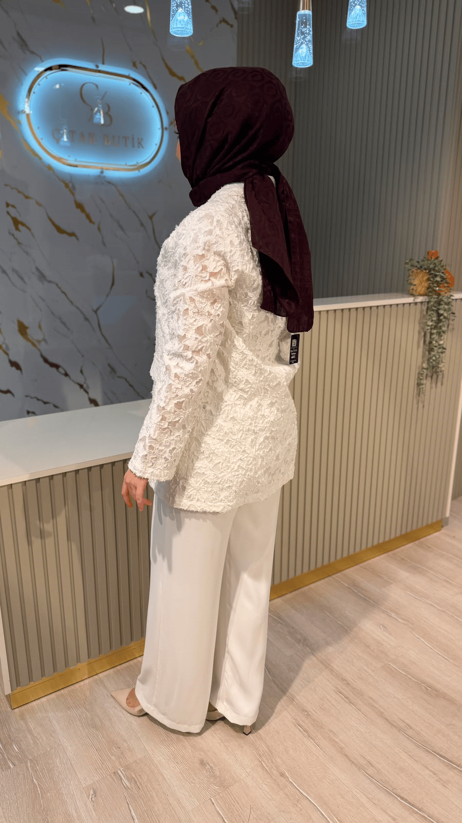CEREMONY 832 PUL PAYET İŞLEMELİ PAMUK CEKET - EKRU