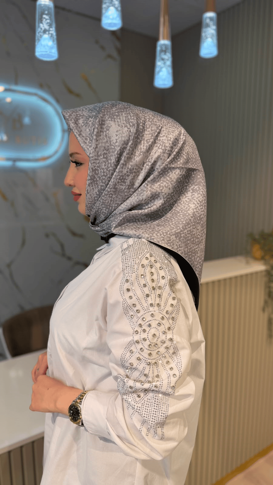 ECHARPE 050 TWİLL İPEK   EŞARP - SİYAH