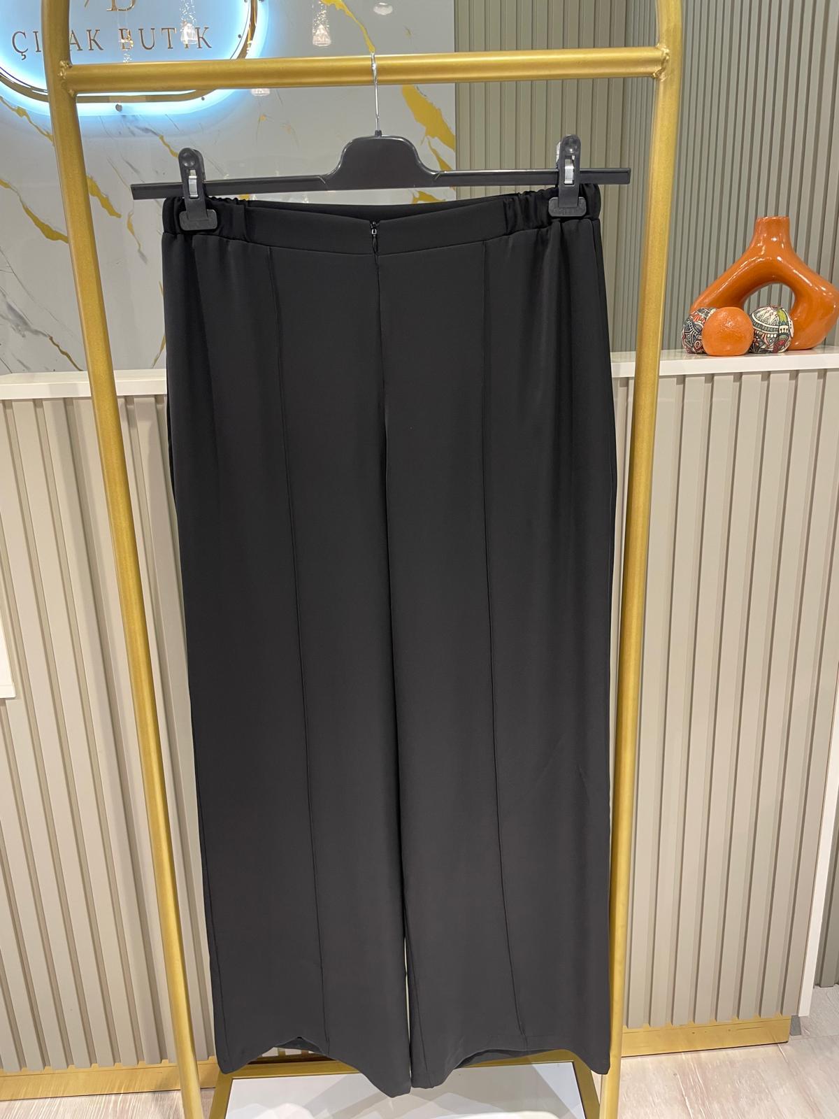 FUAT GÜRŞEN 4404 NERVÜR DETAY PANTALON-SİYAH