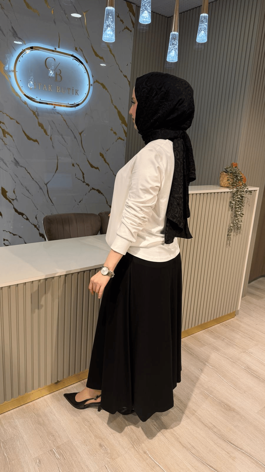 FUAT GÜRŞEN 5340 YAKASI BONCUK DETAY TUNİK- EKRU