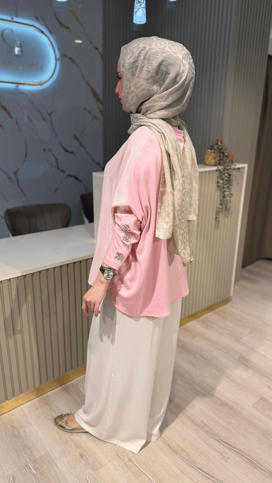FUAT GÜRŞEN 5349 BLUZ - PEMBE