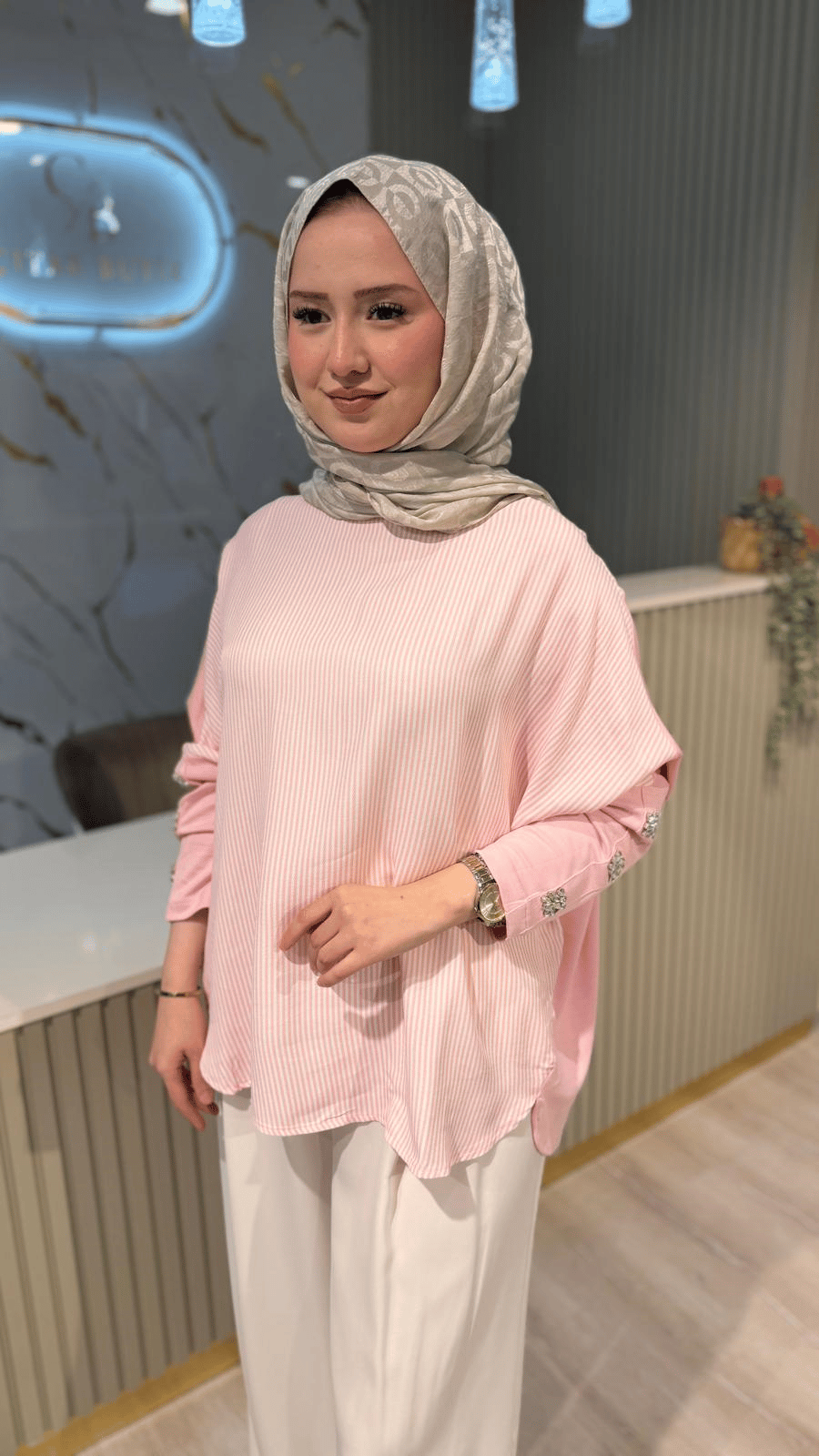 FUAT GÜRŞEN 5349 BLUZ - PEMBE