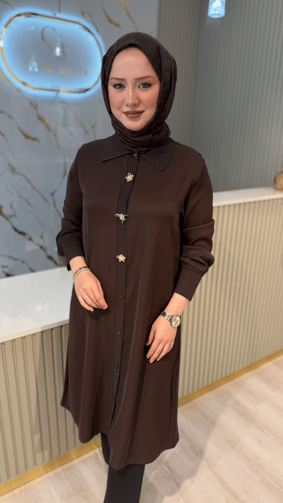 FUAT GÜRŞEN 6930 TUNİK - KAHVE