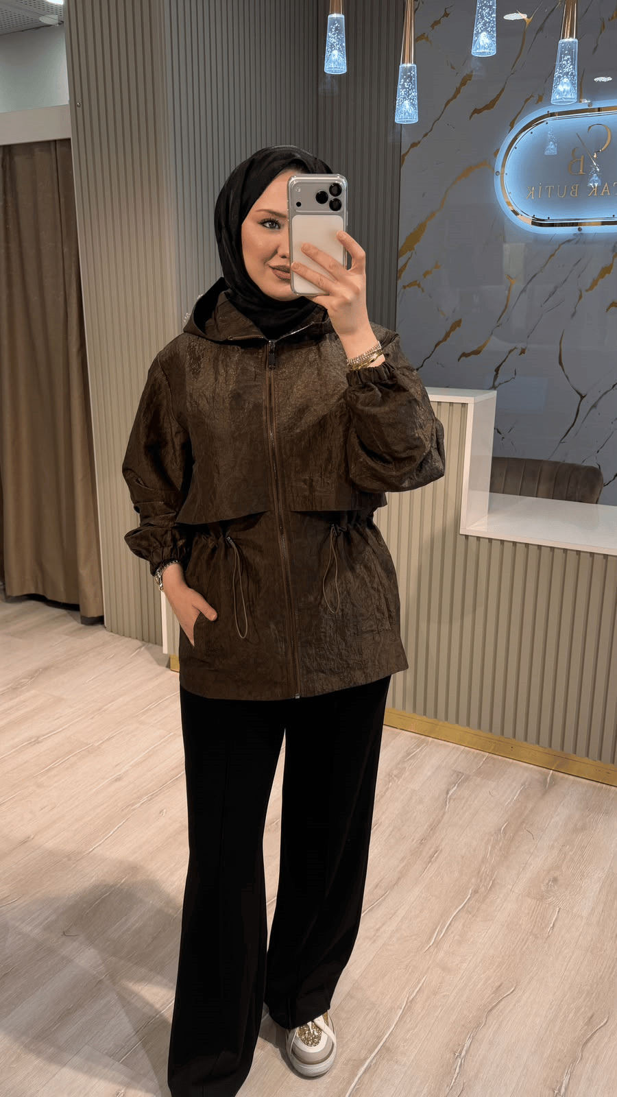 GHİSA 06600 KENDİNDEN DESENLİ MONT- KAHVE