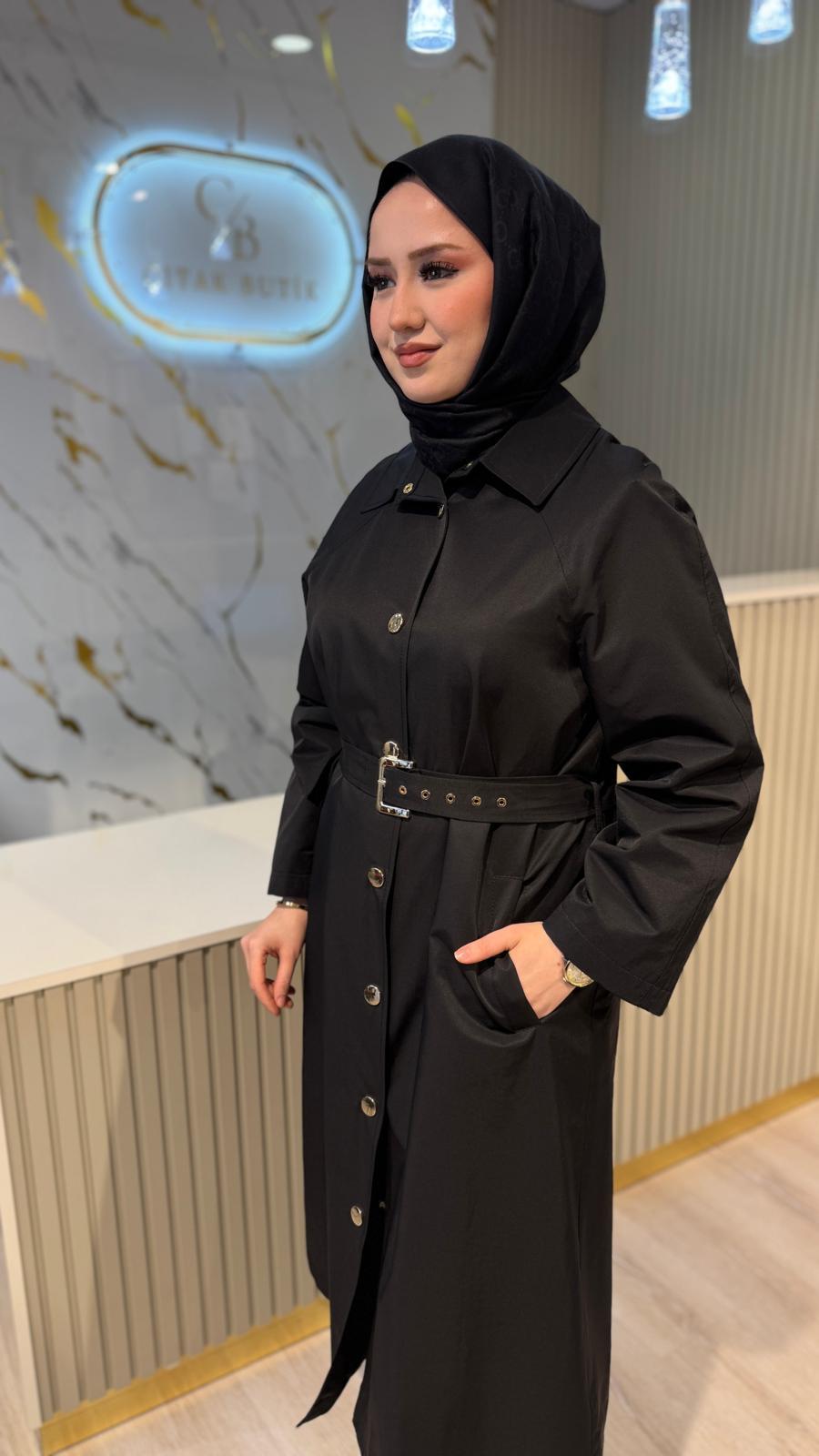 GHİSA 2687 TRENÇ - SİYAH