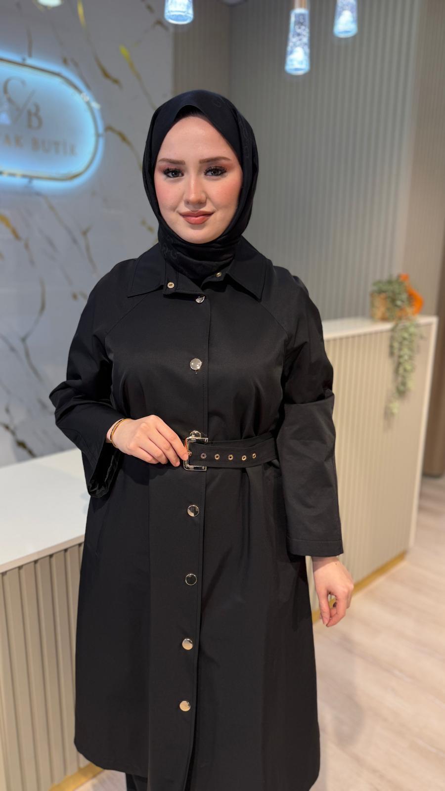 GHİSA 2687 TRENÇ - SİYAH