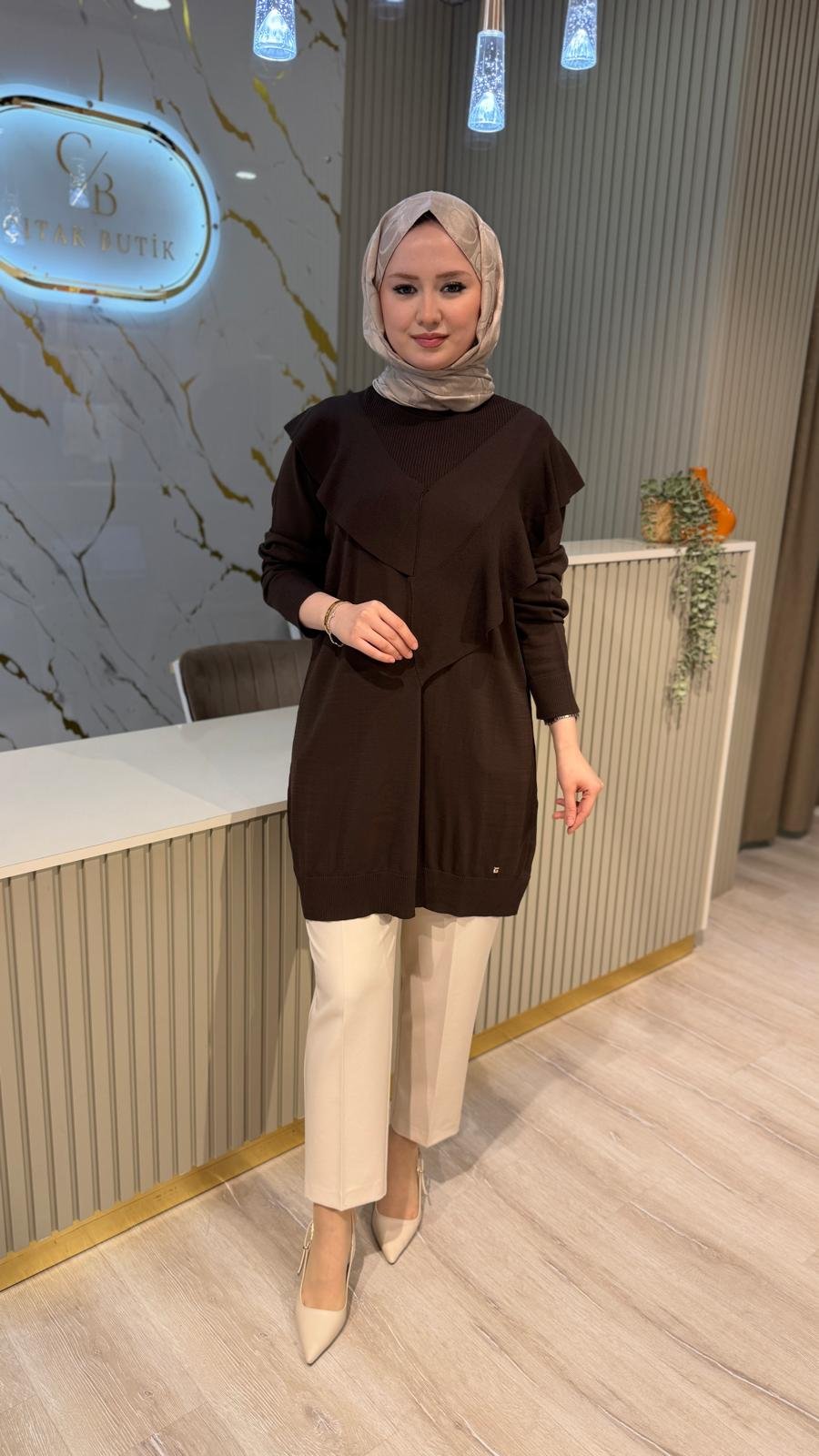 GHİSA 43255 TUNİK- KAHVE