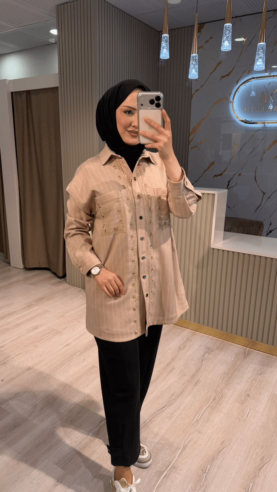 GHİSA 4441 İŞLEME DETAY TUNIK - CAMEL