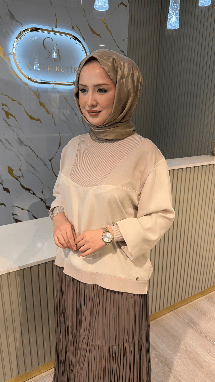 GHİSA 4467 BLUZ - BEJ