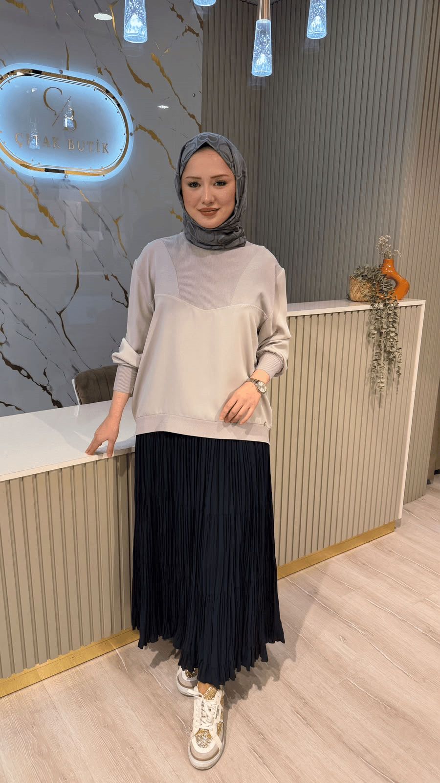 GHİSA 4467 BLUZ - GRİ