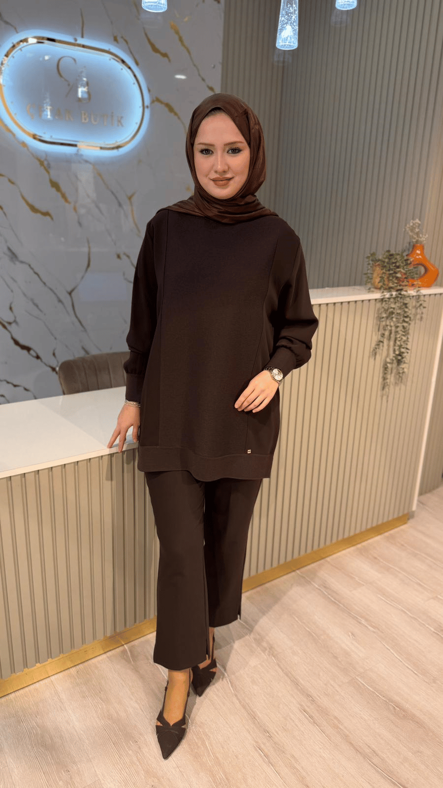 GHİSA 4477 TUNIK - KAHVE