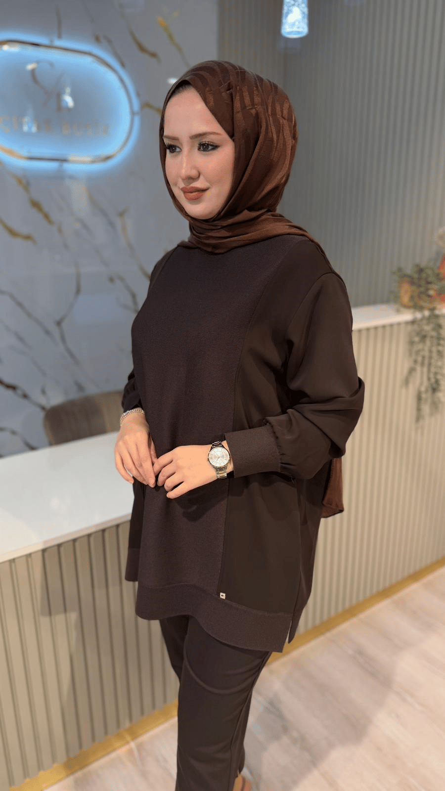 GHİSA 4477 TUNIK - KAHVE
