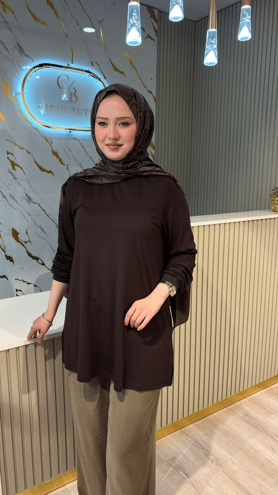 GHİSA 4829 BASİC UZUN KOL İÇLİK - ACI KAHVE