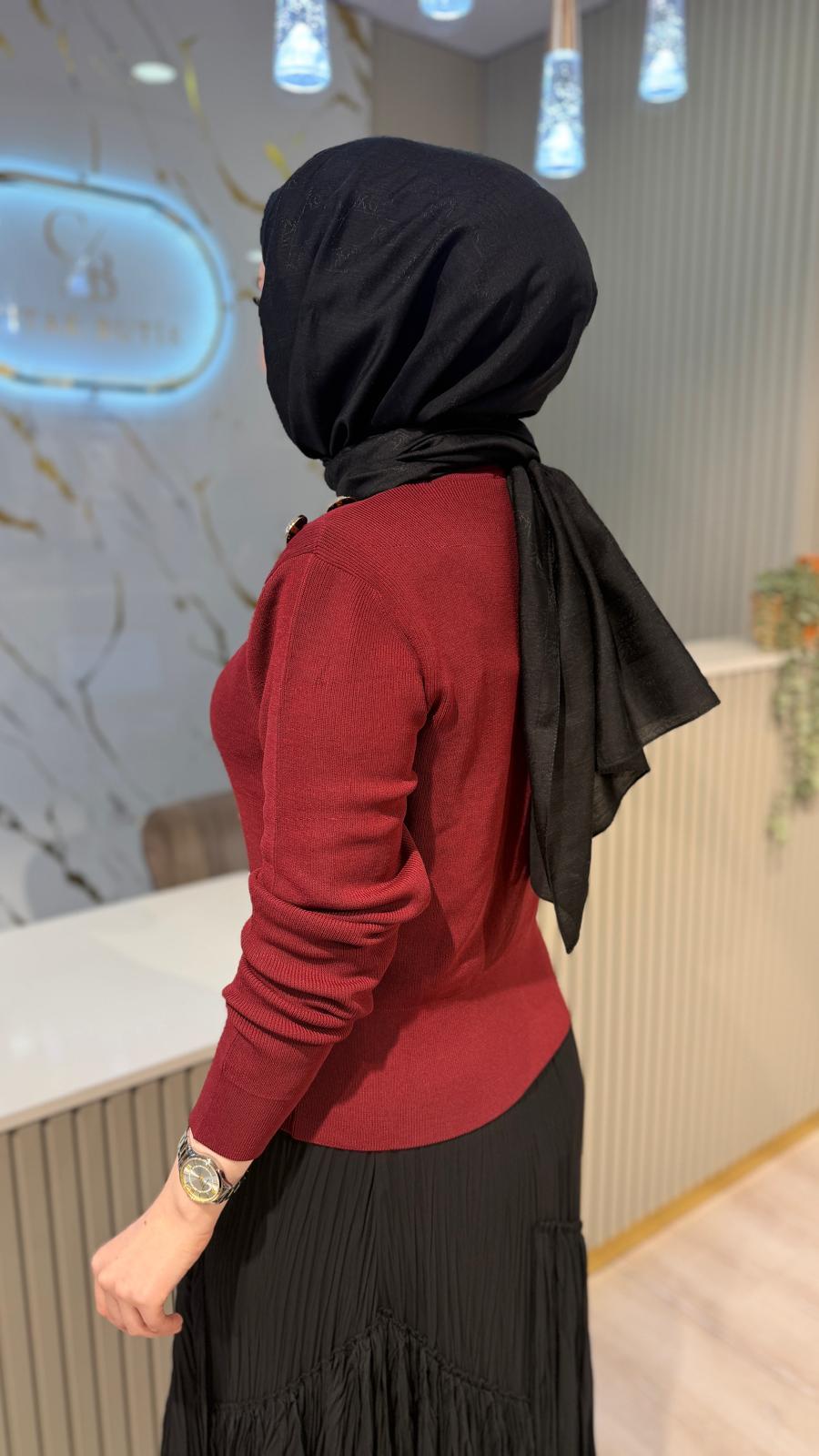 GHİSA 4863 MERSERİZE BLUZ- BORDO