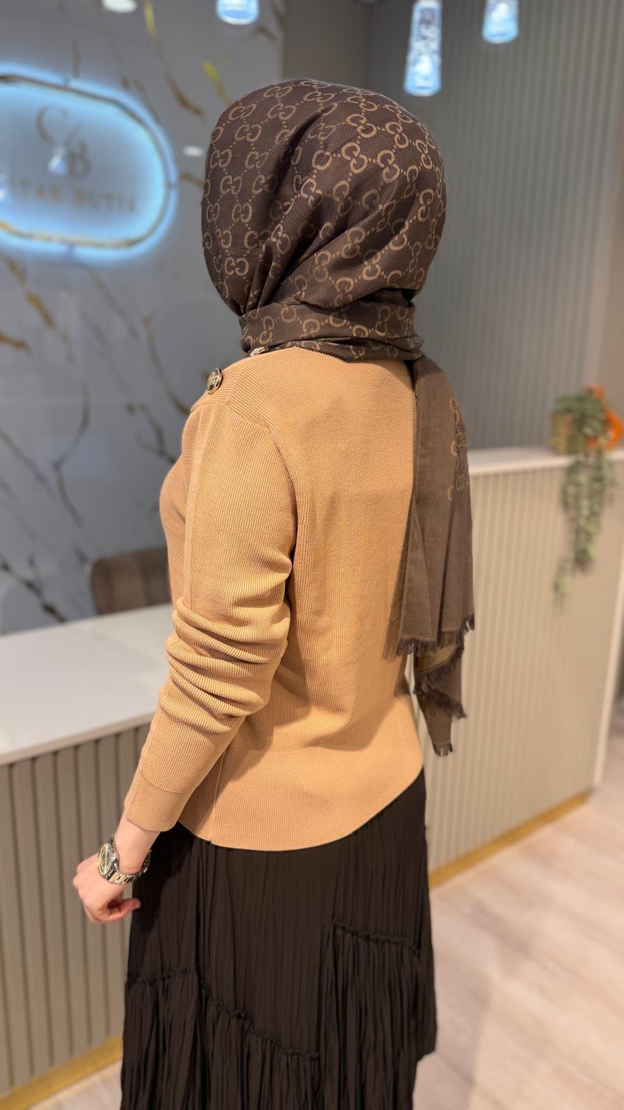 GHİSA 4863 MERSERİZE BLUZ- CAMEL