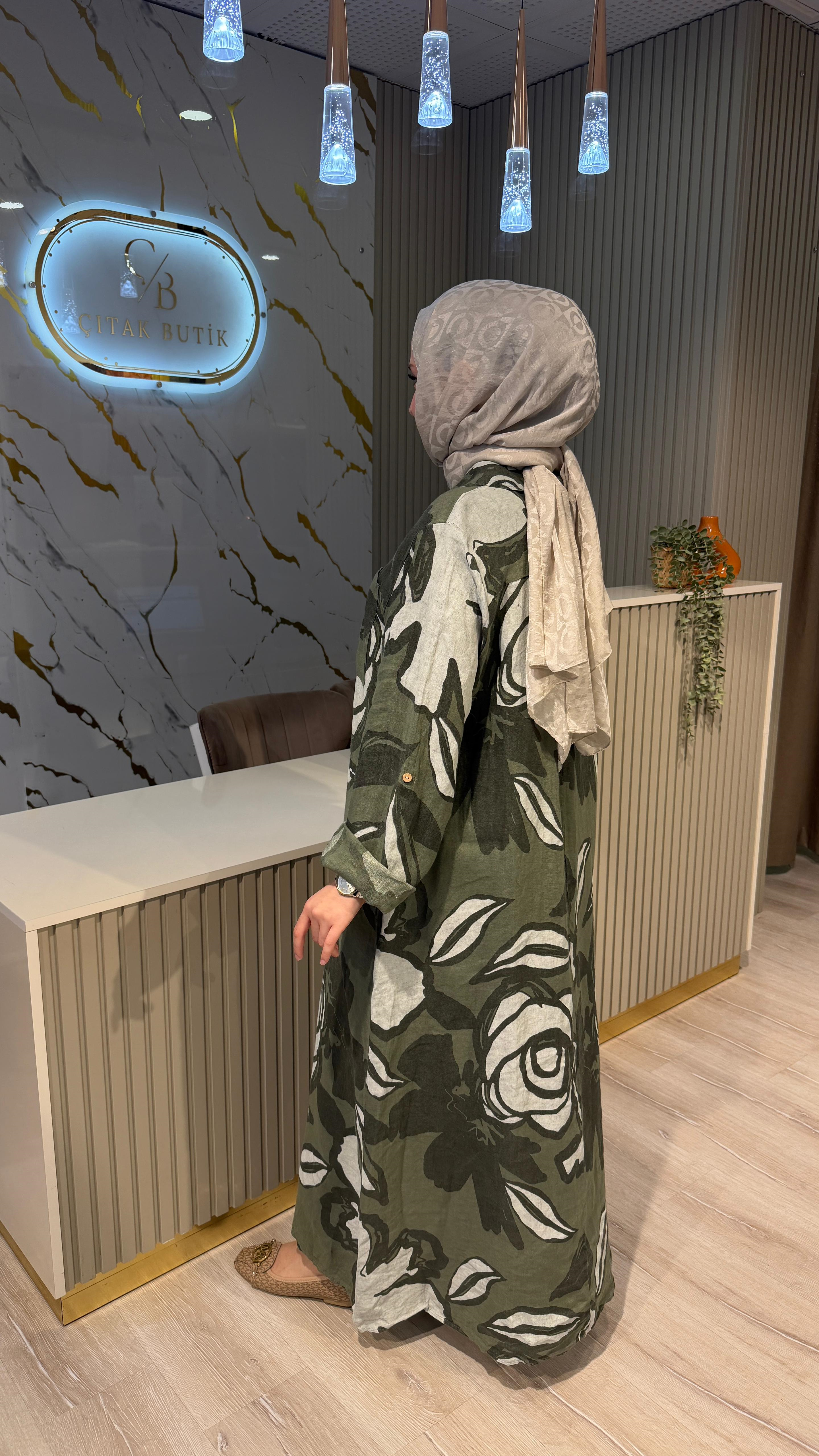 İTHAL 803 DESENLİ GÖMLEK / KAP - HAKİ