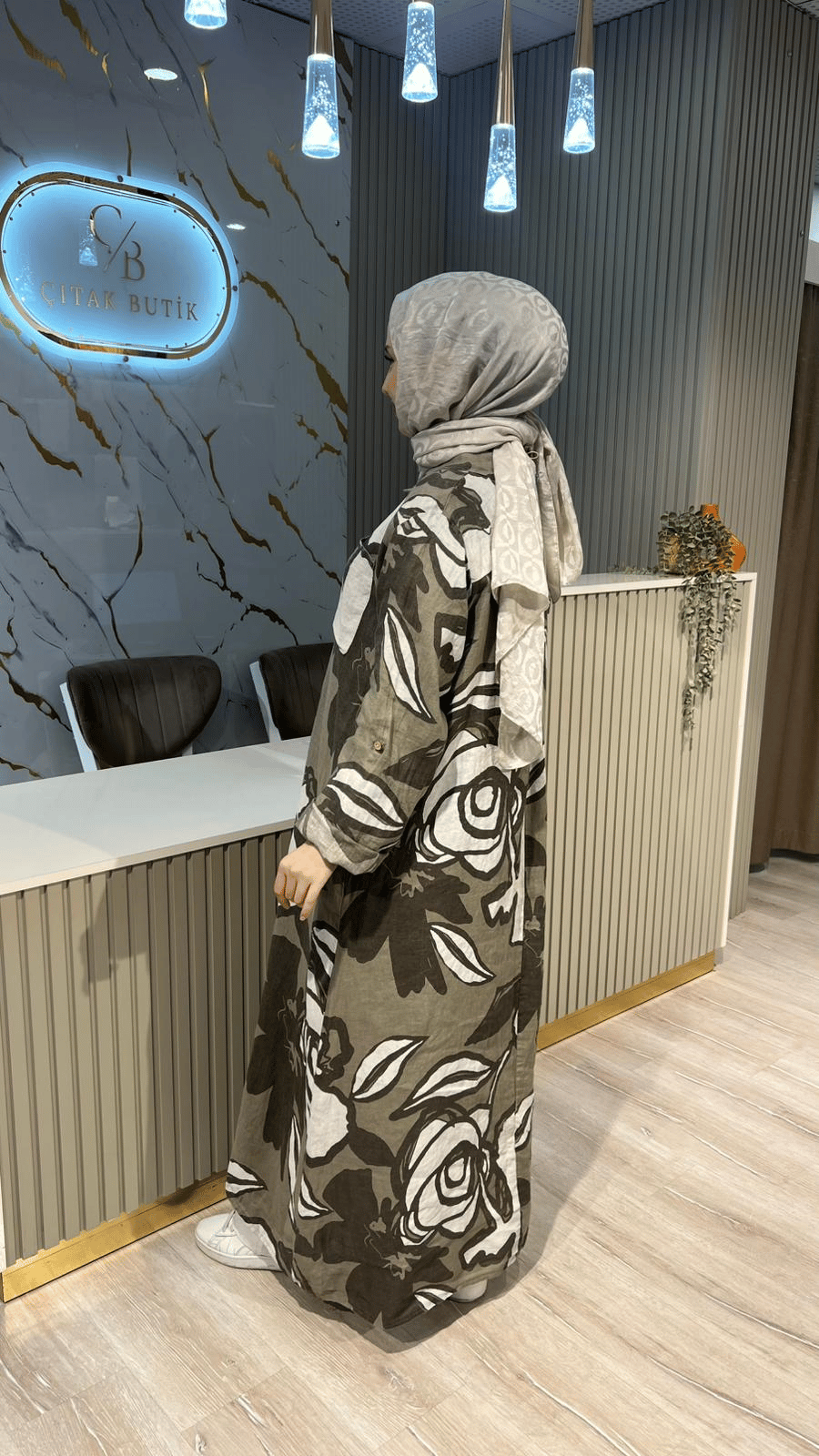 İTHAL 803 DESENLİ GÖMLEK/KAP - VİZON
