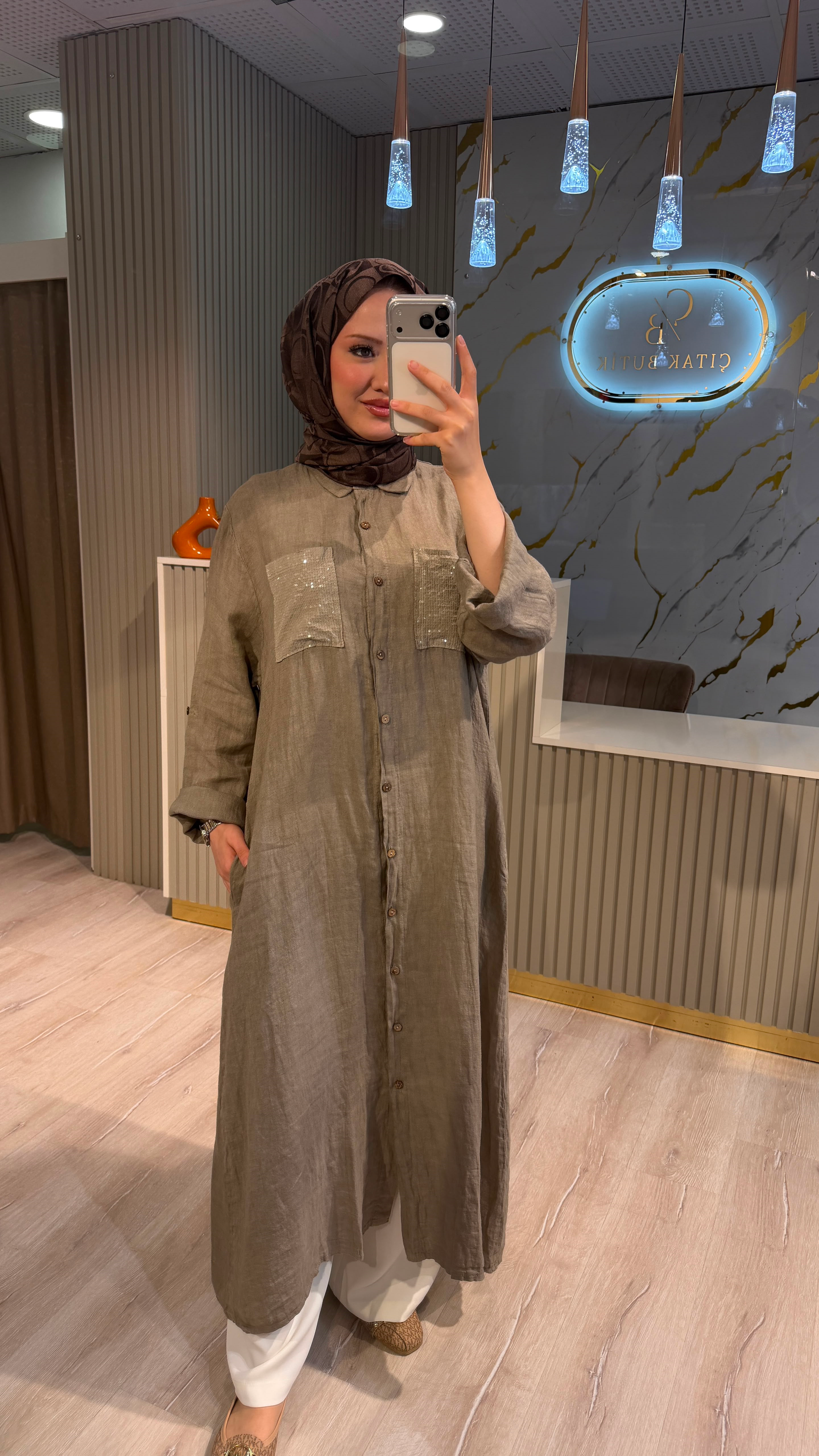 İTHAL 804 CEBİ PUL DETAYLI GÖMLEK/KAP - VİZON