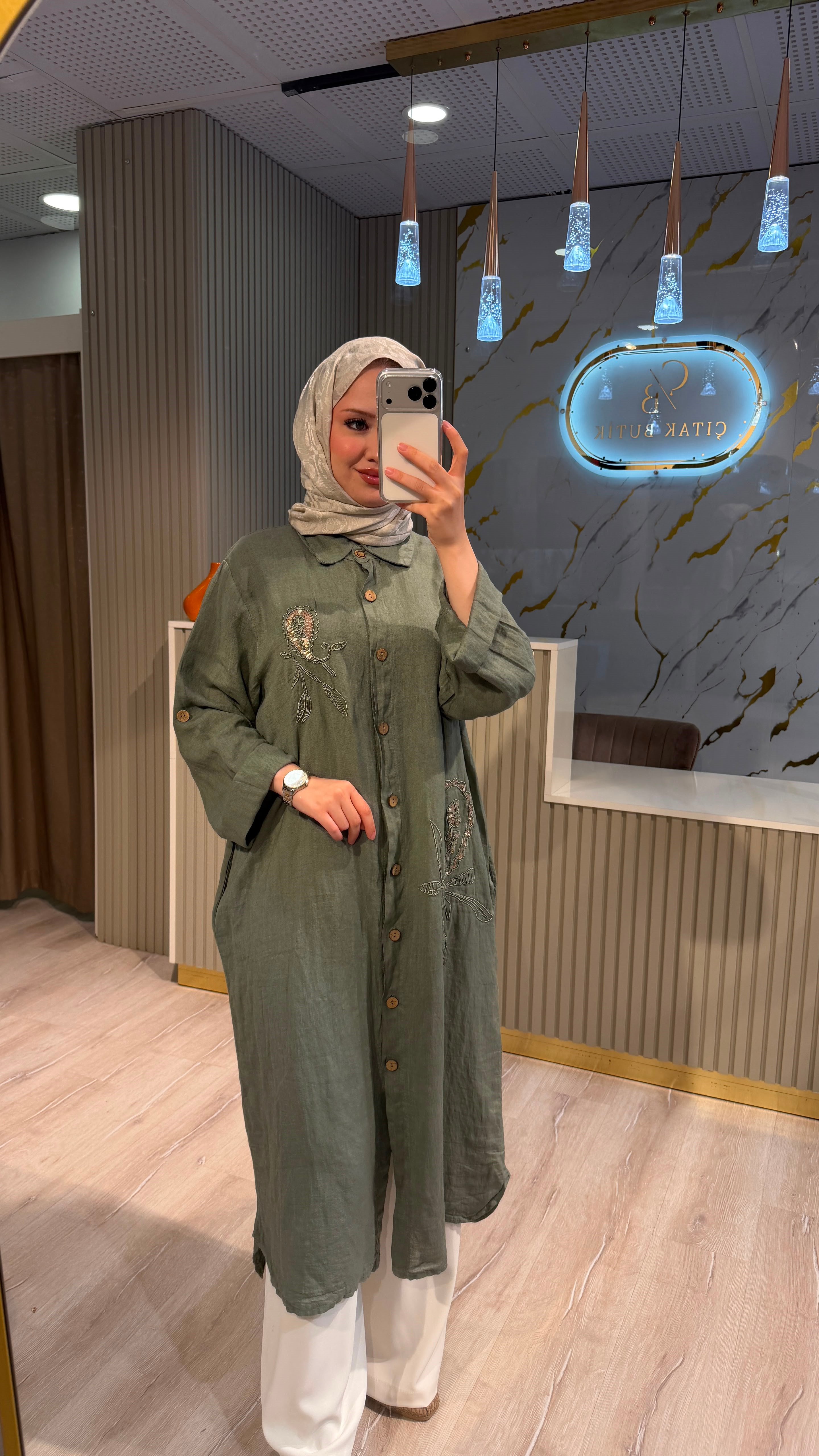 İTHAL 807 NAKIŞ PUL DETAYLI GÖMLEK KAP - HAKİ