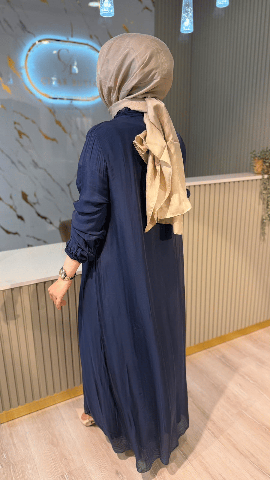 İTHAL 817 ELBİSE - LACİVERT