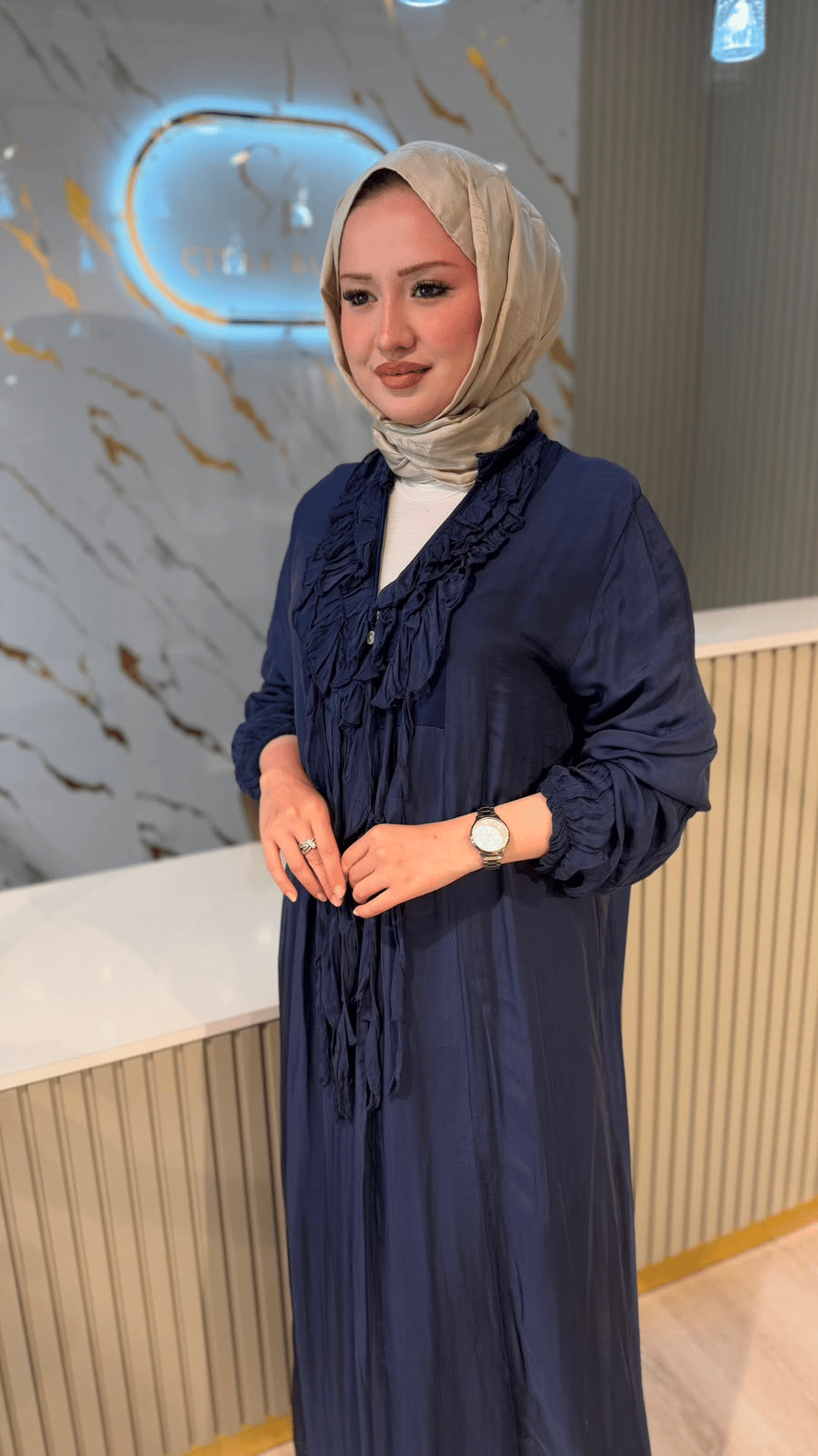 İTHAL 817 ELBİSE - LACİVERT