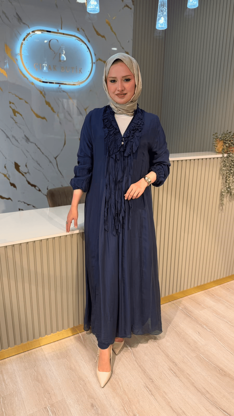 İTHAL 817 ELBİSE - LACİVERT