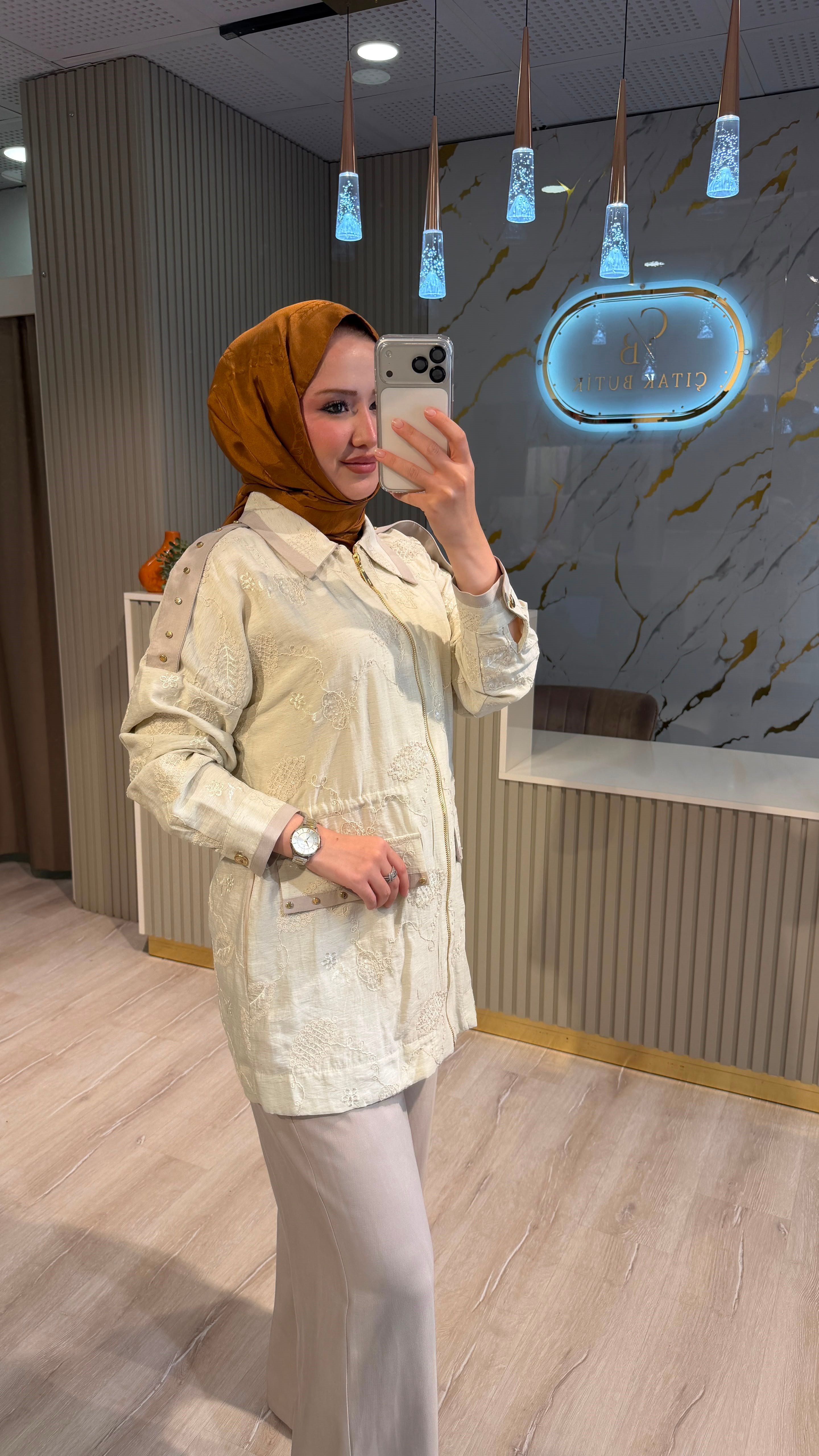 JENNE 1040 PAYET AYRINTILI İKİLİ TAKIM - BEJ