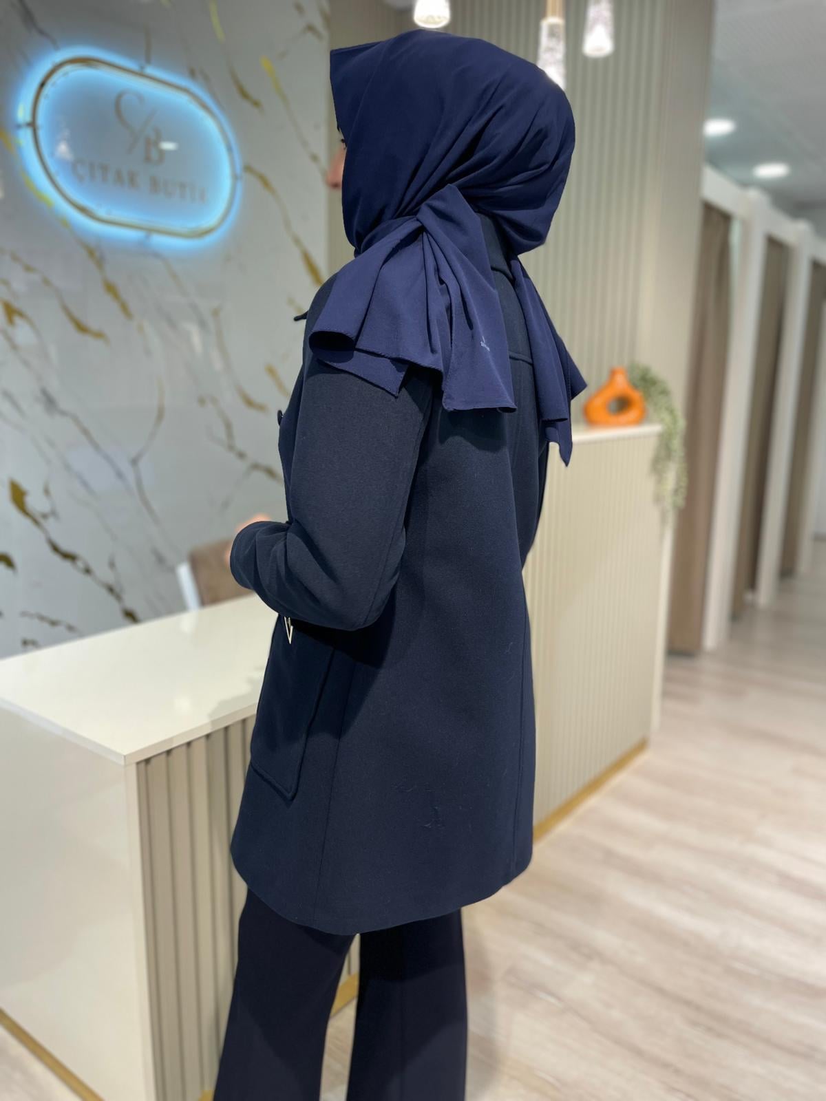 KAYRA 13129 ARA BOY KAŞE KABAN-LACİVERT