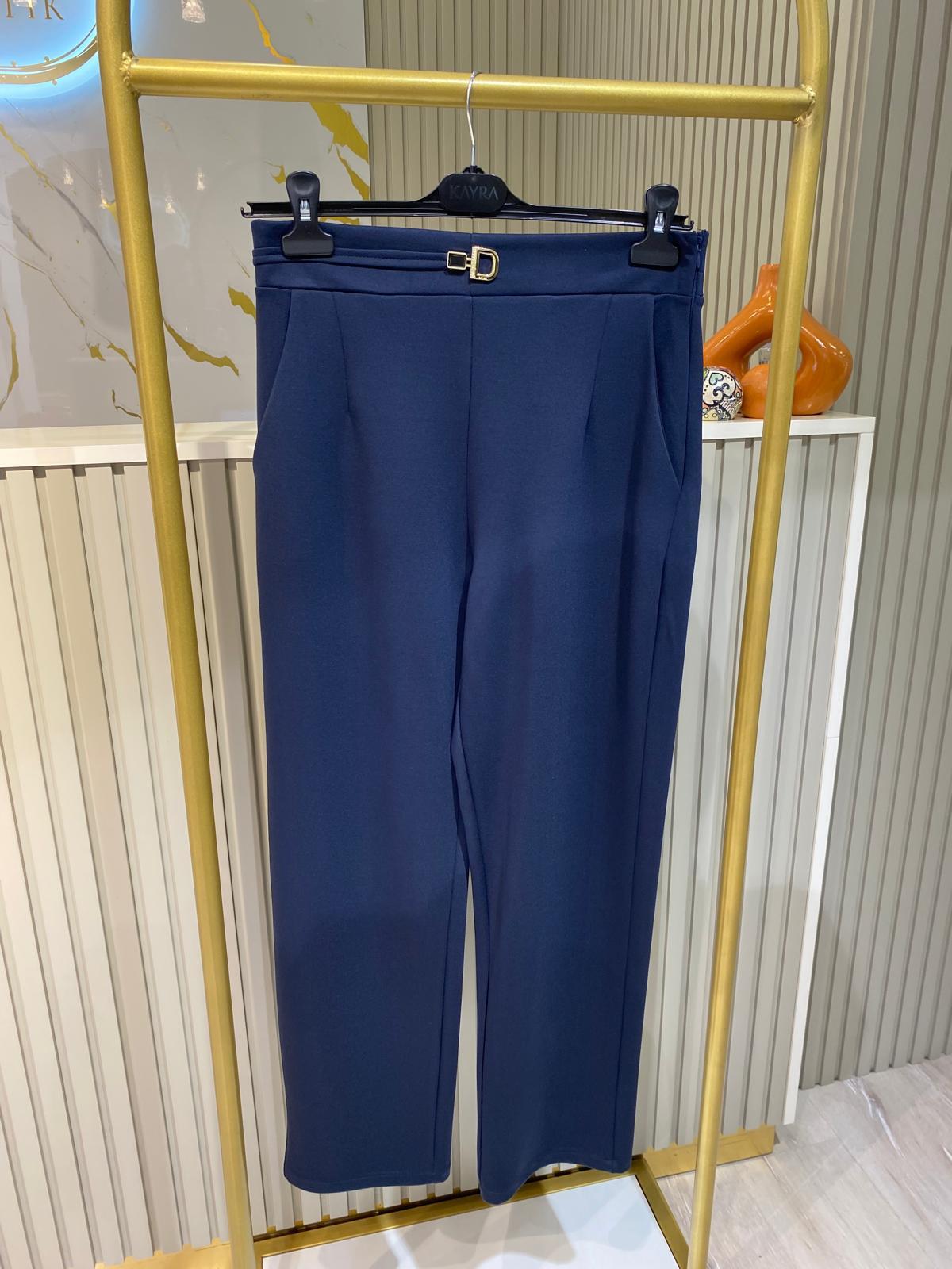 KAYRA 19010 ÇELİK ÖRME PANTOLON-LACİVERT