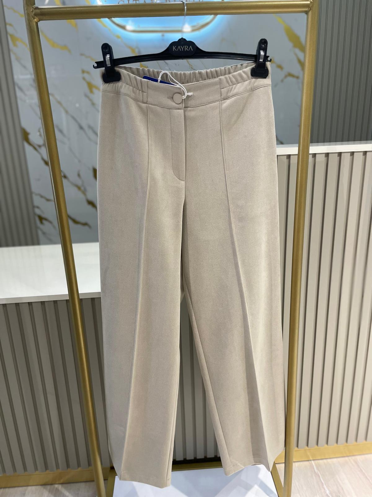 KAYRA 79040 SÜET PANTALON-TAŞ
