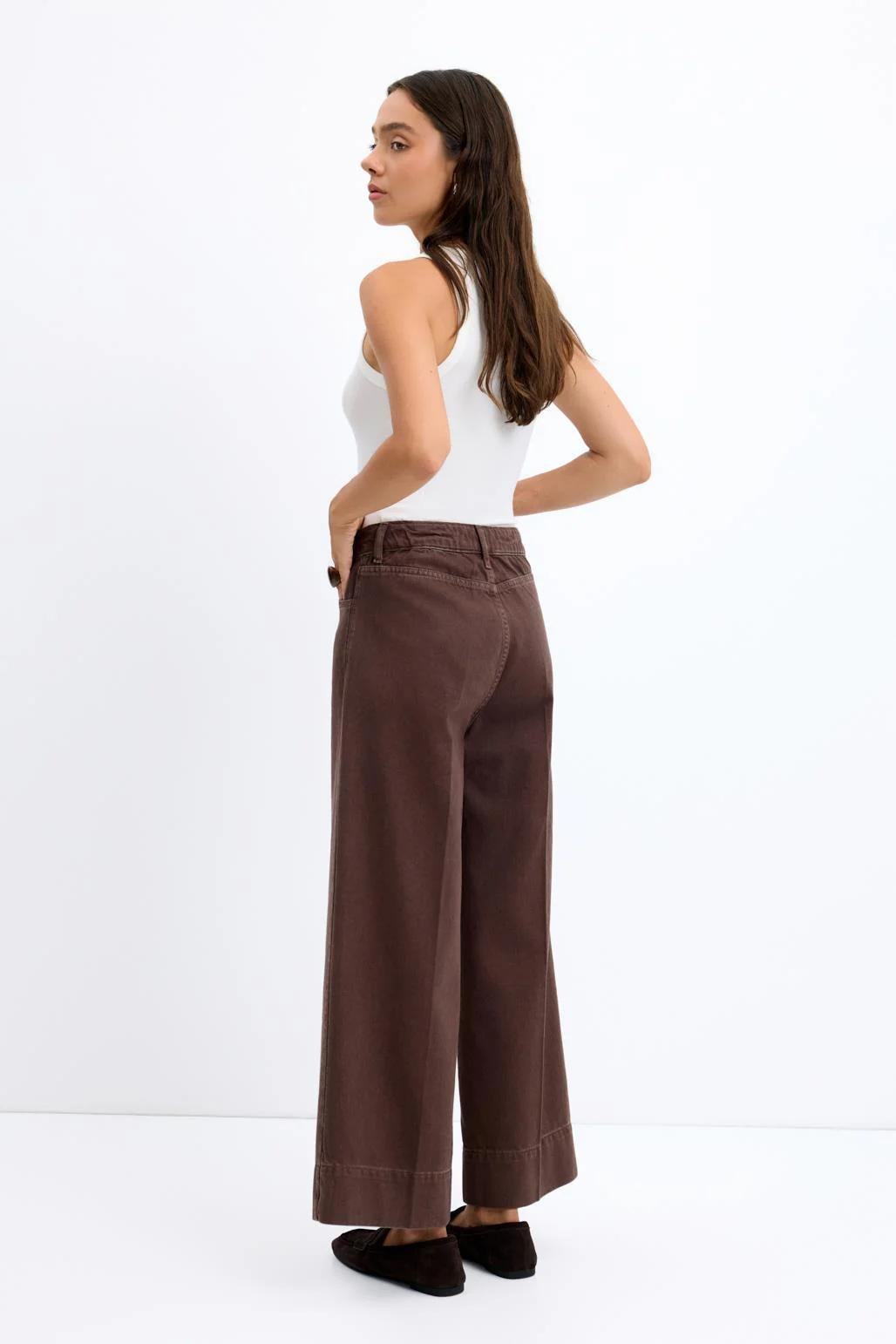 KB 0088 DOUBLE PAÇA GABARDİN PANTOLON-KAHVE